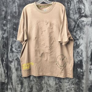 Smiley World Optimostic Energy Tan Graphic T-Shirt